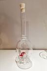 Glasflasche Geschenkflasche mit Sujet Motorspritze Feuerwehr
