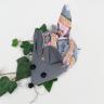 Traubenkernmaus, Traubenkernkissen, Handarbeit, Traubenkerne