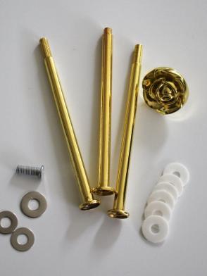 Etagèrenstange Rosenknopf goldfarbig