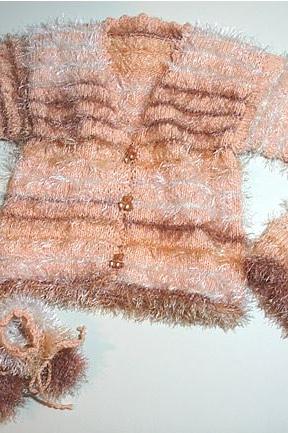 Kinder Strickset 3-teilig handgestrickt