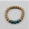 Holzperlenarmband mit Perlen 