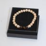 Perlenarmband Holz Edelstein
