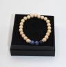 Perlenarmband Holz Edelstein