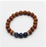 Perlenarmband Holz Edelstein