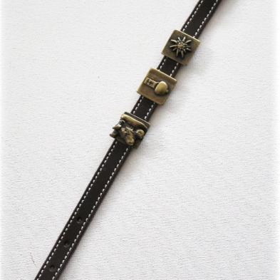 Lederarmband mit Metall Folkloresujets