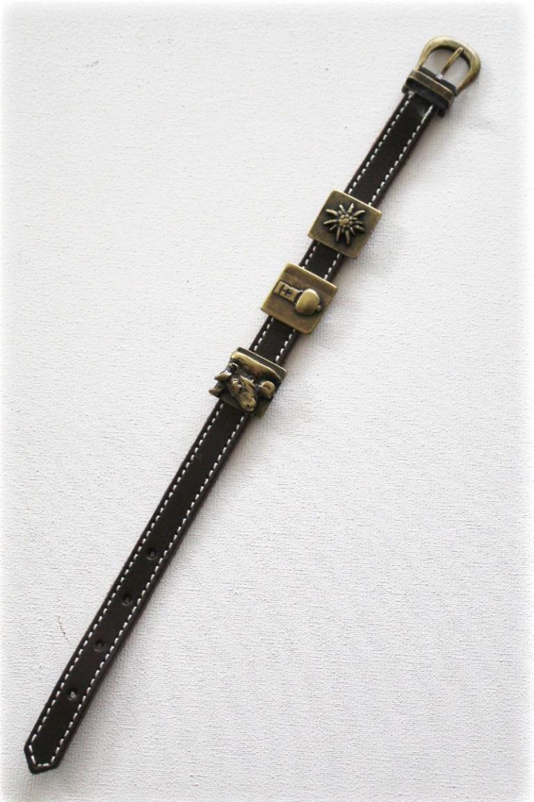 Lederarmband mit Metall Folkloresujets