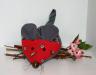 Traubenkernmaus, Traubenkernkissen, Handarbeit, Traubenkerne