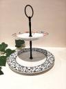 Etagère, Dekoration Tisch, Bisquitschale, Teller, Vintagedekor, Geschirr