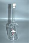 Glasflasche mit Sujet Storch
