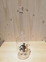 Glasflasche mit Sujet Bauer mit Kuh