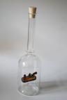 Glasflasche mit Sujet Hobel für den Schreiner
