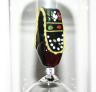 Glasflasche Geschenkflasche mit Sujet Glocke Treichel Kuhglocke mit Riemen