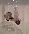 Glasflasche Geschenkflasche mit Sujet Vespa cremefarben