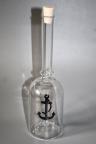 Glasflasche mit Anker
