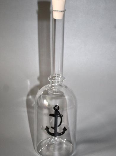 Glasflasche mit Anker