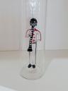 Glasflasche Geschenkflasche Sujet Klarinett Spieler