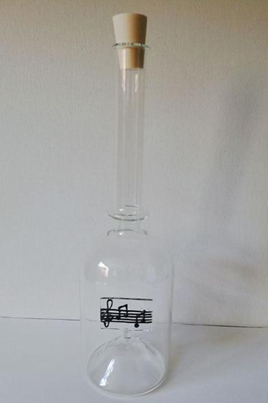 Glasflasche Geschenkflasche mit Sujet Noten