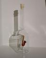 Glasflasche Geschenkflasche mit Sujet Saxophon