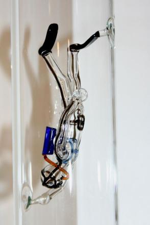 Glasflasche Geschenkflasche mit Sujet Taucher