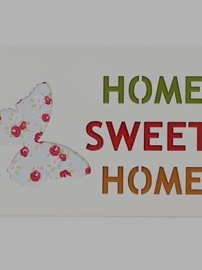Dekobild HOME SWEET HOME weiss